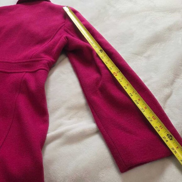 New 14 J Crew Factory wool-blend lady day coat in Brilliant Berry - Picture 10 of 11